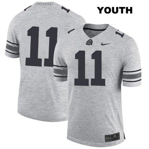 Youth NCAA Ohio State Buckeyes Tyreke Smith #11 College Stitched No Name Authentic Nike Gray Football Jersey AD20Q82YC